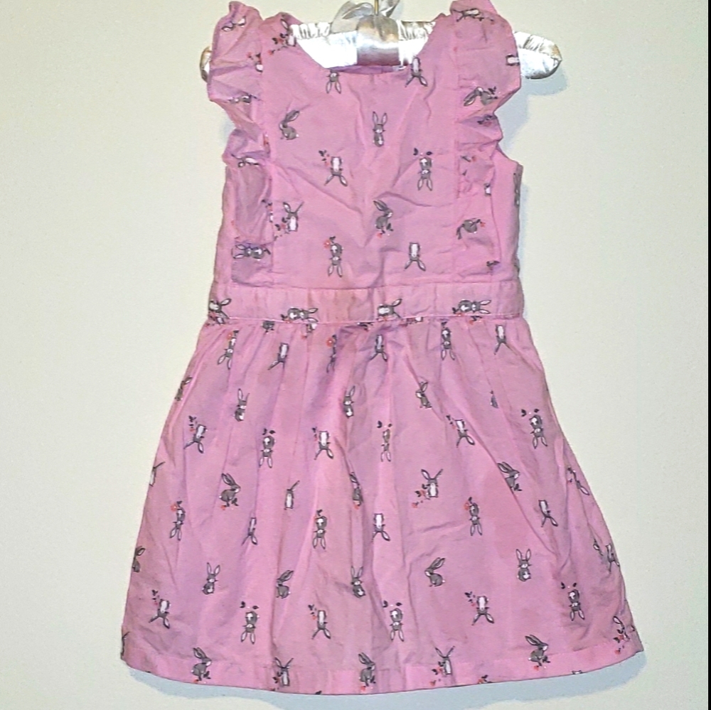 4T carter's dress, bunny pattern